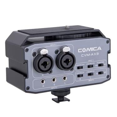 Imagem de COMICA Mixer De Áudio Xlr, Mixer De Áudio E Vídeo Duplo Xlr/6,35 Mm/3,5 Mm Cvm-Ax3 Com Monitoramento Em Tempo Real, Mixer De Câmera Para Câmeras Canon Nikon Sony Panasonic Dslr, Filmadoras, Etc.