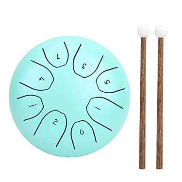 Imagem de Generic Bolsa de Tambor Handpan de Língua de Aço, Mini Tambor Etéreo Com Pés de Borracha, para Entusiastas Musicais, Material de Aço Carbono (Azul)