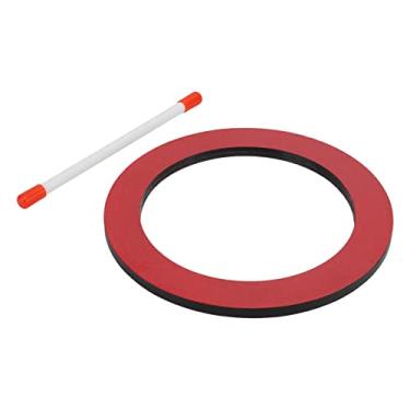 Imagem de SPYMINNPOO Tambor de Mão Com Som Doce, Placa Comprimida, Pele Vermelha, Instrumento de Percussão para Crianças, Brinquedo (tambor redondo)