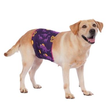 Imagem de LovinPet Colete de ansiedade para cães, envoltório de barriga calmante para cães, casaco de ansiedade ajustável, capa abdominal anti-lamber, envoltório de pressão e alternativa de cone, ajuda durante