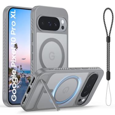 Imagem de Vividarm Capa magnética para Pixel 10 Pro XL, [suporte invisível embutido] [compatível com acessórios MagSafe] Capa de telefone masculina translúcida fina à prova de choque para Google Pixel 10 Pro XL