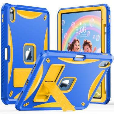 Imagem de INFILAND Capa para iPad (A16) 11ª geração 2025, iPad 10ª geração 10,9 polegadas 2022 para crianças com suporte, capa protetora resistente à prova de choque de camada dupla para iPad 10ª/11ª geração