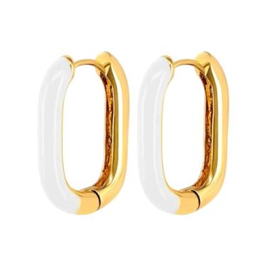 Imagem de Brincos de argola de agulha de prata 925 para mulheres, brincos redondos geométricos da moda - Brincos de argola modernos, presente elegante para uso diário ou eventos especiais