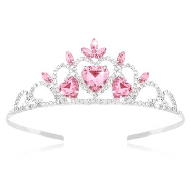 Imagem de YISSION Tiara de coroa de princesa com strass brilhante para mulheres e meninas, Metal