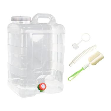 Imagem de KiBcsLic Recipiente de água para Dispensador de Bebidas de 28L com Ampla Abertura de Enchimento, Balde de Armazenamento de água com Tampa E Alça para Dirigir,