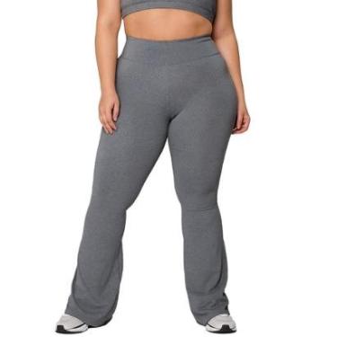 Imagem de Calça Flare Bailarina Plus Size G1 G2 G3 G4 Cós Alta Em Suplex WOLFOX-Feminino