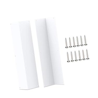 Imagem de MotiveTech Protetor de canto de parede em metal, conjunto de 2 peças, e fácil de instalar, ideal para escolas, residências e hospitais, Branco