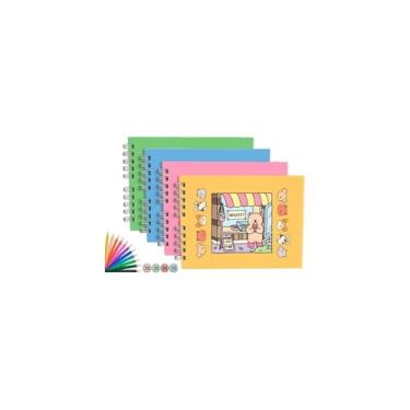 Imagem de Livro Para Colorir 50 Folhas, Animais Fofinhos, Wire-o, Papel, 15x20cm, com Folha Protetora, Cores Sortidas