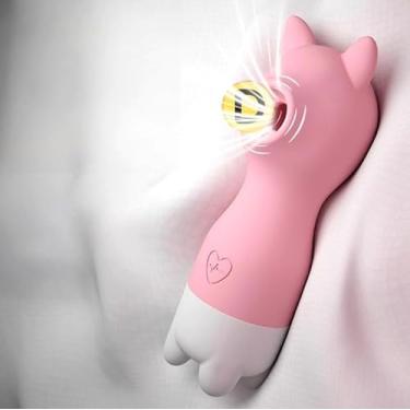 Imagem de Massageador Elétrico Portátil Sugador, Silicone e ABS, 10 Modos de Vibração, Recarregável USB, IPX4 à Prova d'água, 11,5 x 4,3 x 3,9 cm