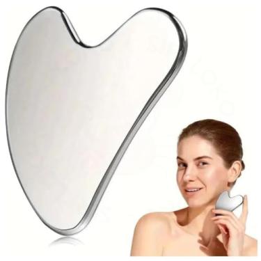Imagem de Genérico, Kit 6 Placas de Massagem Skincare Corporal Gua Sha em Aço Inox – Beleza, Saúde e Bem-Estar