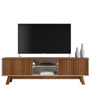 Imagem de Rack para TV 70 polegadas Ripado São Francisco Linea Brasil, Freijo/Of