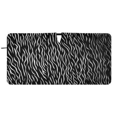 Imagem de CEBUGI Para-brisa de carro dobrável sombra de pele animal impressão de janela de carro guarda-chuva para-brisa frontal para-sol para acessórios de carro bloqueador solar refletivo de carro legal, M