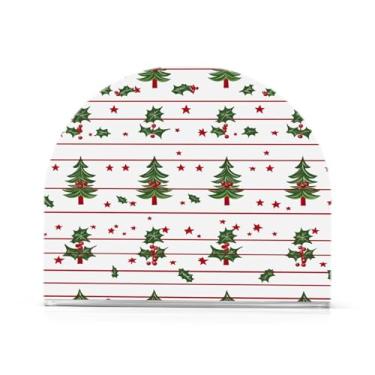 Imagem de xigua Porta-guardanapos de árvore de Natal para mesas, porta-guardanapos de papel de placa acrílica elegante, dispensador de papel de seda independente moderno para jantar, sala de estar, festa456