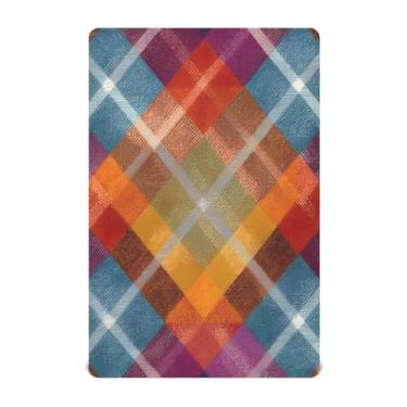 Imagem de CEBUGI Lençol de berço elástico para bebês meninos e meninas, estampa xadrez, portátil, mini lençol com elástico para crianças, material neutro, ultra macio, colchão infantil padrão completo, M