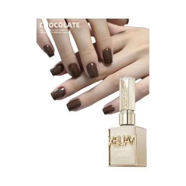 Imagem de Esmalte Em Gel Chocolate Brown 15ml Soak off Sem Limpeza Iniciante Pur