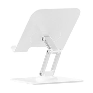 Imagem de ASHATA Suporte para Tablet para Mesa, Suporte para Tablet Ajustável Giratório de 360°, Suporte Dobrável para Telefone de Mesa Em Liga de Alumínio para Cozinha Doméstica, para (Branca)