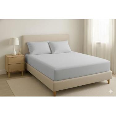 Imagem de Jogo de Lençol Casal Com Elástico Algodão Percal 200 Fios - RT ENXOVAI