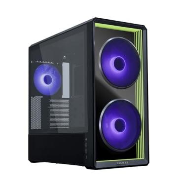 Imagem de Lian Li LANCOOL 217 INF Black Infinity Mirror Capa para computador, capa ATX de torre média para PC com 3 ventiladores pré-instalados, ventiladores ARGB 2 x 170 mm, 1 x 140 mm, painel de vidro