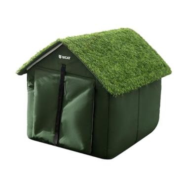 Imagem de Baoblaze Casa para gatos ao ar livre, casa para gatinhos, proteção contra intempéries e sol, canil, abrigo para gatos vadios para parque, jardim, quintal, L