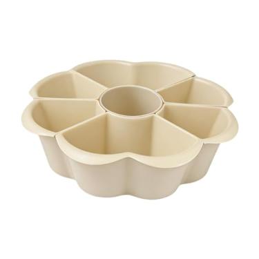 Imagem de WeiLaiKeQi Bandeja de legumes dividida, travessa para servir, prato para fondue, cesto escorredor para legumes, ideal para reuniões familiares.