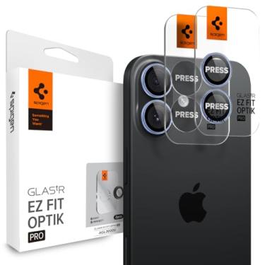 Imagem de Spigen Protetor de tela de lente de câmera [GlasTR EZ Fit Optik Pro] projetado para iPhone 17 [compatível com capas] - Azul névoa [2 unidades]