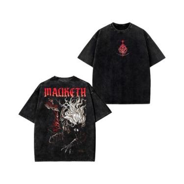 Imagem de Camiseta Oversized Vintage De Algodão Com Estampa De Jogo Lavada Para 