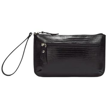 Imagem de Bolsa Clutch Carteira de Mao e Porta Celular Feminina em Couro Legítimo Madamix MDXP046 (Preta)