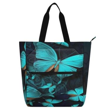 Imagem de GAIGEO Bolsa de ombro de lona média para mulheres e crianças com zíper, reutilizável, escola, trabalho, viagem, bolsa de ombro