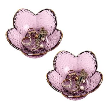 Imagem de Pinsjar Mini anel de flor, bandeja de armazenamento de joias, suporte de anel para penteadeira, mesa de cabeceira, decoração de banheiro de quarto, lindo presente de aniversário de Natal para mulheres