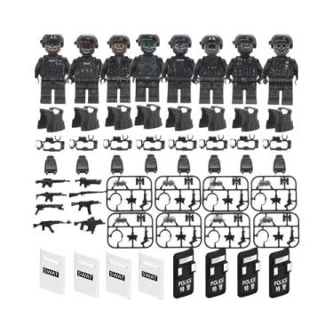 Imagem de Blocos De Montar Militares Policiais Fantasma, Partículas Pequenas, Mo