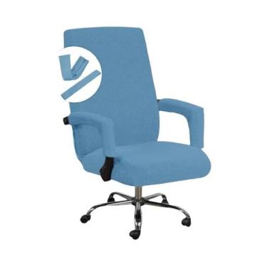 Imagem de Capa De Cadeira De Escritório Elástica Rotativa Tamanho M L Anti-sujei