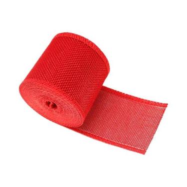 Imagem de Fita De Burlap Colorida De 6cm, Rolo De 5 Jardas, Tecido De Juta Natur