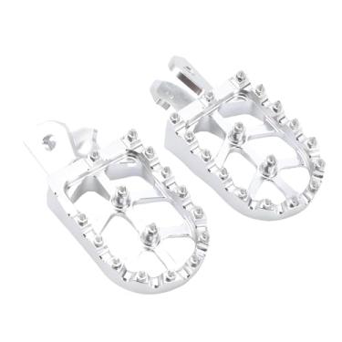 Imagem de Depisuta Pedaleiras para Pés de Bicicleta de Sujeira, Pedais de Pedal para Motocicleta Em Liga de Alumínio 7075, Substituição para Pedal de Apoio para Os Pés Surron Light Bee X, Rolamento (Prata)