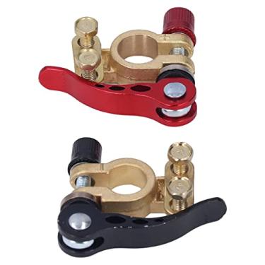 Imagem de Generic Conectores de Braçadeira Terminal de Bateria de Carro, Liberação Rápida, Resistência à Corrosão, Cobre, Apto para Instalação de Braçadeiras Terminais de Bateria de Carro, 2 Peças