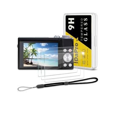 Imagem de iDaPro [3 peças de protetor de tela G7 X Mark III para Canon Powershot G7X Mark III + [1 peça] cordão de mão, vidro temperado, dureza 9H, antiarranhões, antibolhas