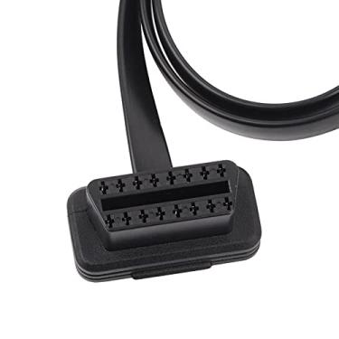 Imagem de ZJchao Cabo de Extensão Obd de 16 Pinos Macho para Fêmea, Qualidade Premium, Flexível, Durável, Adaptador de Diagnóstico para Carro, Ferramenta de Scanner Obd2, Preto, 12, 24, 39 (60CM)