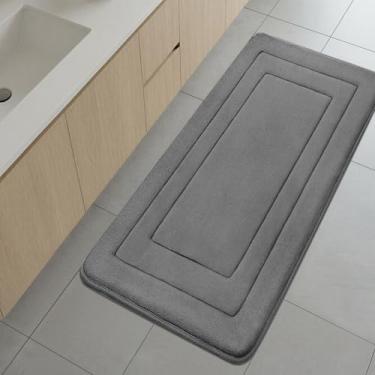 Imagem de Cupic Cupid Tapete de banho de espuma viscoelástica super macio, tapetes de banheiro longos, tapetes antiderrapantes para o chão do banheiro, tapetes laváveis na máquina para chuveiro e banheira