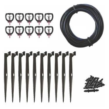 Imagem de Kit Irrigação Micro Aspersor Bailarina Mf2 Completo 100Lph Fácil Insta