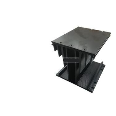 Imagem de Radiador de relé de estado sólido trifásico HS-TSR-100 liga de alumínio seis furos de montagem (preto)