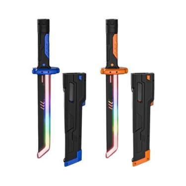 Imagem de Sabre De Luz Colorido Brilhante Vermelho Azul Espada Laser Telescópica