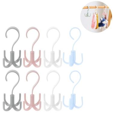 Imagem de 10 Cabides Organizador de Roupas 360 4 Ganchos Armário - Riodeouro