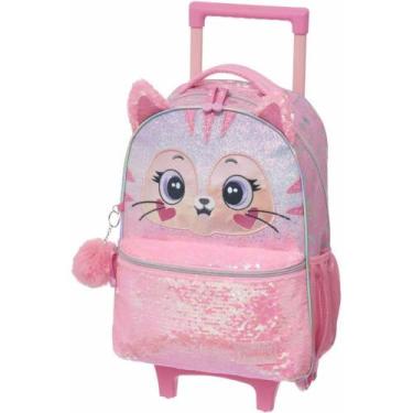 Imagem de Mochila Infantil com Rodinha PACK ME Kitten Orelhas 3D G - Pacific
