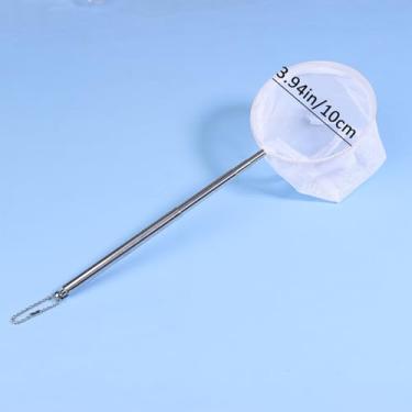 Imagem de 1 peça Aquário Rede de Pesca de Peixe Aço Inoxidável Retrátil Pequeno Camarão Redes de Pesca Peixe Camarão Tanque Acessórios de Aquário (L