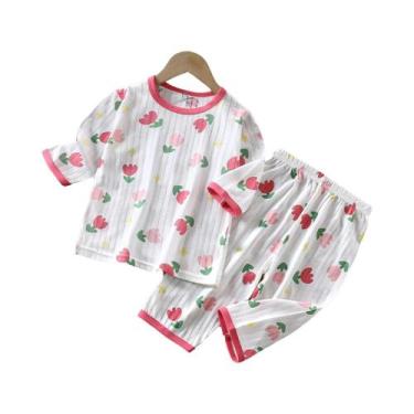 Imagem de Conjuntos De Pijamas De Algodão Para Bebês Com Manga Longa Roupas De D