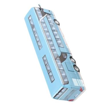 Imagem de Naroote Modelo de ônibus Elétrico de Liga Dupla 1:32, Brinquedo Com Resistência a Quedas, Música Led para Crianças, Modelo de Carro (Azul)