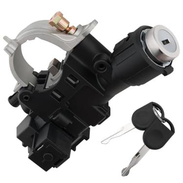 Imagem de Conjunto de cilindro de bloqueio de interruptor de ignição, compatível com Ford Escape 2008-2012, Ford Focus 09-11, 08-10 Mercury Mariner, 08-11 Mazda Tribute, com chaves (chip ID46), substitui # 989