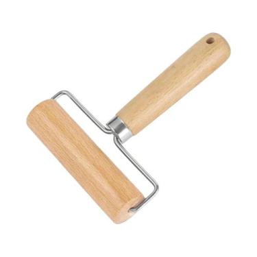 Imagem de Rolo De Madeira Com Cabo Para Preparar Massa, Utensílio De Cozinha Par