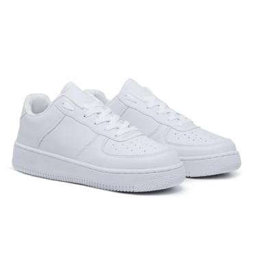 Imagem de Tênis Sneakers Feminino E Masculino Moda Casual Social Skate (Branco, BR, Adulto, Numérico, 38)