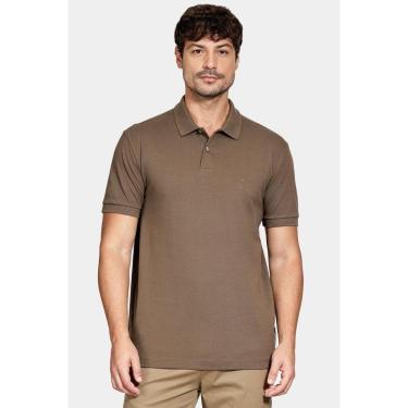 Imagem de Polo Aramis Piquet Algodão Básico Manga Curta Castor-Masculino