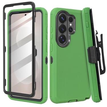 Imagem de Capa Thousand Gear compatível com Samsung Galaxy S26 Plus com protetor de tela integrado, capa protetora robusta de corpo inteiro com clipe de cinto, capa resistente à prova de choque (verde)